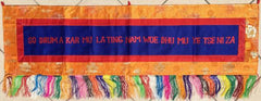 Long Life Tse Dup Healing Mantra Banner- Horizontal English Letters