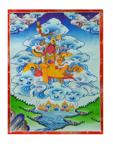 Thangka - Goddess Cham Mo Lam Lha